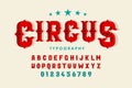 Retro style circus font