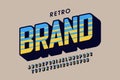 Retro style font design