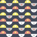 Retro style geometric pattern with circles Royalty Free Stock Photo