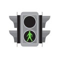 Traffic Light Man Walking Retro Royalty Free Stock Photo