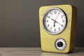 Retro Style Kitchen Clock with Timer. 3d Rendering