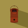 A retro style letter box hinging on a wall Royalty Free Stock Photo