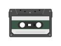 Retro style magnetic audiotape. 1980s vintage album music storage device. Old audio tape cassette. Royalty Free Stock Photo