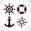 Retro style maritime travel icon