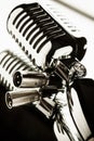 Retro style microphone Royalty Free Stock Photo