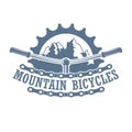 Vintage monochrome mountain racing club logo