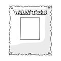 Retro style monochrome wanted poster