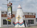 Old retro motel sign along historic route 66