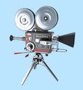 Retro style movie camera Royalty Free Stock Photo