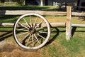 Retro style old cartwheel, wild west concept Royalty Free Stock Photo