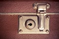 Retro style old case lock close up Royalty Free Stock Photo