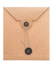 Retro style post mail envelope. recycled cardboard paper