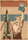 Retro Style Science Propaganda Poster