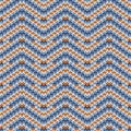 Retro Style Seamless Knitted Pattern. Vector Royalty Free Stock Photo