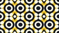 Retro seamless pattern of circles and abstract shapes Royalty Free Stock Photo