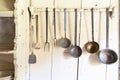 Set of vintage kitchen spoons and tools Royalty Free Stock Photo