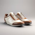 Retro Style Sneakers 3d Model On White Background Royalty Free Stock Photo