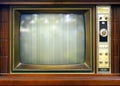 Retro Style Television Set with Bad Picture