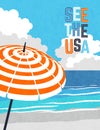 Retro Style Travel Poster Design For The United States
