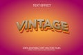 Vintage vector eps 3d text effect design. Royalty Free Stock Photo