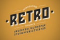 Retro style vintage font