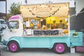 Retro style vintage food truck