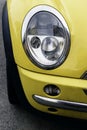 Retro style yellow car headlight Royalty Free Stock Photo