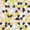 Retro styled abstract geometric pattern background Royalty Free Stock Photo