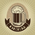 Retro Styled Beer Mug Seal / Mark