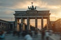 Retro styled Brandenburg Gate in Berlin Royalty Free Stock Photo