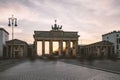 Retro styled Brandenburg Gate in Berlin Royalty Free Stock Photo