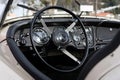 Retro styled classic car dashboard