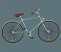 Retro styled image of an ancient bike isolated Royalty Free Stock Photo