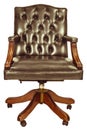 Retro styled image of a classic office chair isolated on white Royalty Free Stock Photo