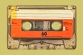 Retro styled image of a compact cassette Royalty Free Stock Photo