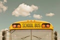 Old American yellow school bus Royalty Free Stock Photo