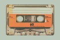 Retro styled image of a compact cassette Royalty Free Stock Photo