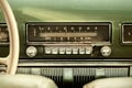 Retro styled image of an old car radio Royalty Free Stock Photo