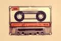 Retro Styled Image of an Old Compact Cassette. created with Generative AI Royalty Free Stock Photo
