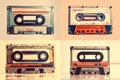 Retro Styled Image of an Old Compact Cassette. created with Generative AI Royalty Free Stock Photo