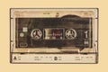 Retro styled image of a vintage audio compact cassette Royalty Free Stock Photo