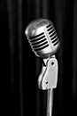 Retro styled microphone b&w