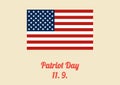 Retro styled Patriot day card