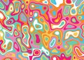 Retro styled psychedelic pattern background design