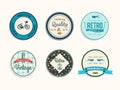 Retro styled retail badges vector