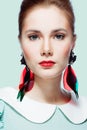 Retro styled woman Royalty Free Stock Photo