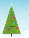 Retro-stylized Christmas Tree Royalty Free Stock Photo