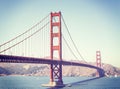 Retro stylized Golden Gate Bridge in San Francisco, USA