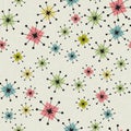 Seamless Vintage Atomic Stars Background Royalty Free Stock Photo