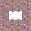 Retro stylized wavy sticker on starry pattern